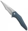 Brous Blades Tyrant Liner Lock Flipper Knife Blue (4" Satin)