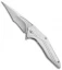 Brous Blades Tyrant Liner Lock Flipper Knife Silver (4" Satin)