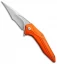 Brous Blades Tyrant Liner Lock Flipper Knife Orange (4" Satin)