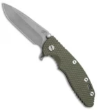 Hinderer Knives Fatty Edition XM-18 3.5 Spanto Flipper Knife OD Green (Working)