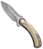 Begg Steelcraft Field Marshall Knife Gold/Bronze (4" Grosserosen Damasteel)