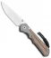 Chris Reeve Knives Large Inkosi Frame Lock Knife w/ Micarta (3.5" Stonewash) CRK