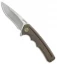WE Knife Co. 611J Frame Lock Knife Bronze Titanium (3.75" Stonewash)