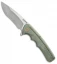 WE Knife Co. 611F Frame Lock Knife Green Titanium (3.75" Stonewash)