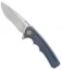 WE Knife Co. 611D Frame Lock Knife Blue Titanium (3.75" Stonewash)