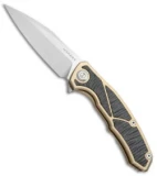 Maxace Halictus Frame Lock Knife Bronze Ti/CF (3.75" Stonewash)