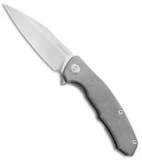 Maxace Halictus Frame Lock Knife Tumbled Ti (3.75" Stonewash)