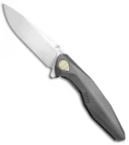 Rike Knife 1508S Integral Framelock Flipper Dark Gray (3.25" Bead Blast)