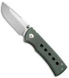 Chaves American Made Redención 228 Frame Lock Knife Green Ti Satin Holes (3.25")