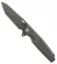 Rike Knife Thor2 Integral Framelock Flipper Gray Titanium (3.75" Damascus)