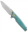 Rike Knife Thor2 Integral Framelock Flipper Blue Titanium (3.75" Bead Blast)