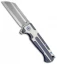 Andre de Villiers Classic Butcher Flipper Knife Purple Milled (4" BB Hamon) AdV