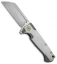 Andre de Villiers Classic Butcher Flipper Knife Satin/Gold Ti (4" Satin) AdV