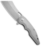 VDK War Admiral Cleaver Frame Lock Knife Titanium (4" Stonewash)