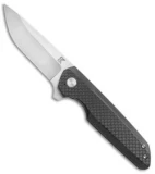Eutsler Custom Regulator Frame Lock Knife Carbon Fiber (3.5" Satin)