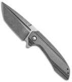 TuffKnives Geoff Blauvelt Custom Catalyst V Tanto Knife (3.5" Acidwash)