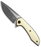 TuffKnives Geoff Blauvelt Custom Catalyst V Flipper Knife Micarta (Acidwash)