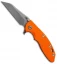 Hinderer Knives Fatty Ed. XM-18 3.5 Wharncliffe Knife Orange Bronze Ano (SW)