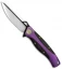 WE Knife Co. 606CFD Frame Lock Knife CF/Purple Ti (3.5" Two-Tone)