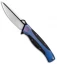 WE Knife Co. 606CFA Frame Lock Knife CF/Blue Ti (3.5" Two-Tone)