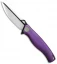 WE Knife Co. 606D Frame Lock Knife Purple Titanium (3.5" Two-Tone)