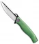 WE Knife Co. 606B Frame Lock Knife Green Titanium (3.5" Two-Tone)