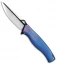 WE Knife Co. 606A Frame Lock Knife Blue Titanium (3.5" Two-Tone)