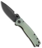 DPx Gear HEST/F Urban Frame Lock Knife Jade Green G-10 (2.9" Black)