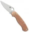 Spyderco Paramilitary 2 Knife + Flytanium Tumbled Copper Scales (Satin)