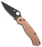 Spyderco Paramilitary 2 Knife + Flytanium Tumbled Copper Scales (Black)