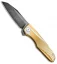 Maxace Knives Cicada Frame Lock Knife Gold Ti (3.75" Black SW)