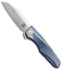 Maxace Knives Cicada Frame Lock Knife Blue Ti (3.75" Satin)