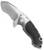 Direware Custom S-90 Recurve Flipper Knife Full Ti w/ CF Inlays (3" Satin)