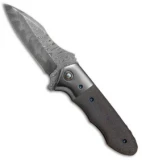 McNees Custom Skybolt Frame Lock Knife Zircuti/Zirc (4" XHP Damascus)