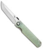 Stedemon Shy IV Traditional Tanto Folding Knife Concave Jade G10 (3.8" Satin)