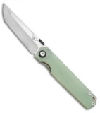 Stedemon Shy IV Traditional Tanto Folding Knife Water Flow Jade G10 (3.8" Satin)