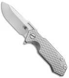 Hinderer Knives Half Track Frame Lock Knife Textured Titanium (2.75" Satin)