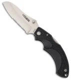 Fox Knives USA Vitale Lock Back Knife Black FRN (3.5" Satin Serr)