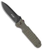 Fox Knives Predator Folding Knife OD Green Forprene (3.5" Black) FX446-OD
