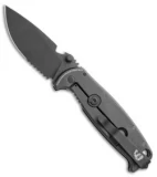 DPx HEST/F 2.0 Triple Black Left-Handed Knife G10/Ti (3.25" Black Serr)