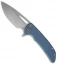 Ferrum Forge Archbishop Flipper Knife Grooves Blue Ti (3.5" BB/SW)