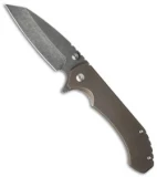 Aegis Knife Works Hoplite Midtech Flipper Bronze Ano (3.5" Black SW)