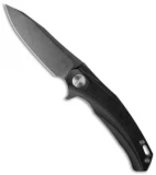 Stedemon Knife Co. ZKC Flipper Knife Black G-10 (4" Black SW) D-01