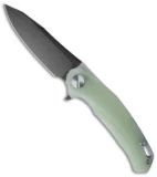 Stedemon Knife Co. ZKC Flipper Knife Jade G-10 (4" Black SW) D-01