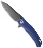 Stedemon Knife Co. ZKC Flipper Knife Blue G-10 (4" Black SW) D-01