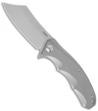 District Knives Apollo Frame Lock Knife Titanium (3.5" Stonewash)