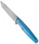 Rike Knife 1507T Tanto Kwaiken Flipper Blue Titanium (3.75" Stonewash)