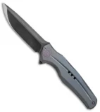 WE Knife Co. 601 Frame Lock Knife Blue Titanium (3.75" Black SW)