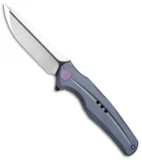 WE Knife Co. 601 Frame Lock Knife Blue/Purple Titanium (3.75" Two-Tone)