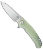 Stedemon Knife Co. ZKC Flipper Knife Jade G-10 (4" Satin) D-01